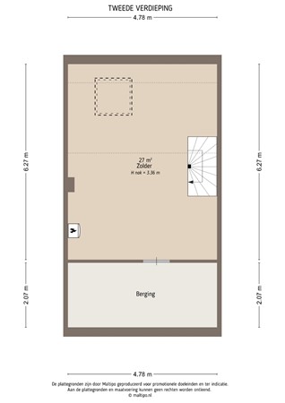 Floorplan - Vijfmolens 10, 4247 EA Kedichem